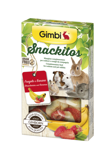 Snacks > SNACKITOS Strawberries+Bananas 60G | GIMBORN