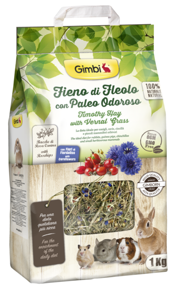 Hays and Herbs > GIMBI Timothy Hay with Vernal Grass 1KG | GIMBORN