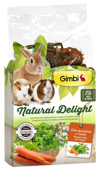 Fieni e erbette > GIMBI Natural Delight erbe aromatiche e carote | GIMBORN