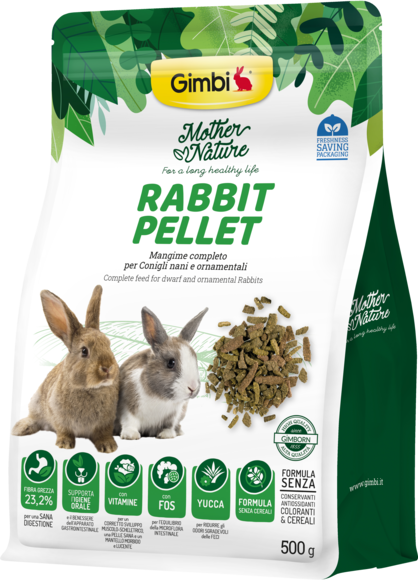 Alimenti > GIMBI MOTHER NATURE RABBIT PELLET 500G | GIMBORN