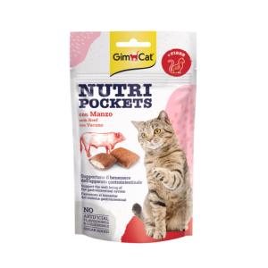 Snack > GimCat Nutri Pockets con Manzo e Malto 60g | GIMBORN