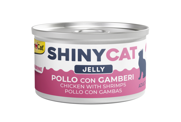 Alimenti umidi > ShinyCat POLLO CON GAMBERI in gelatina | GIMBORN