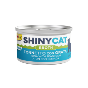 Alimenti umidi > ShinyCat tonnetto con orata in brodo di cottura 70g | GIMBORN