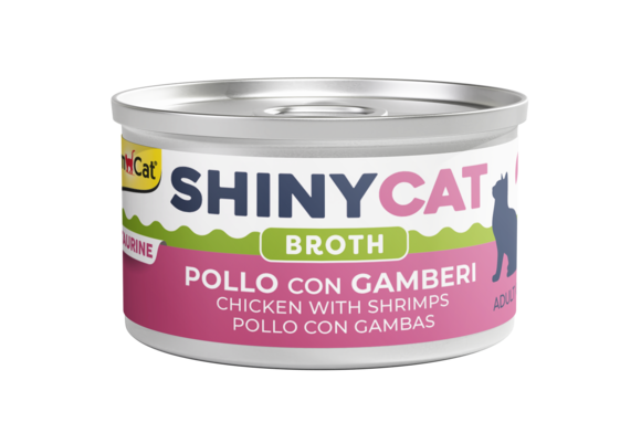 Alimenti umidi > ShinyCat POLLO CON GAMBERI in Brodo di cottura | GIMBORN