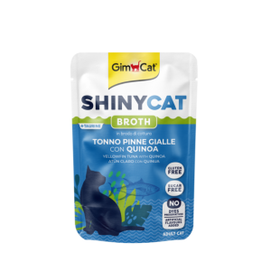 Alimenti umidi > ShinyCat TONNO PINNE GIALLE E QUINOA in brodo di cottura 70g | GIMBORN