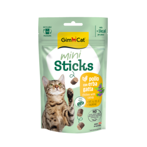 Sticks > Mini Sticks con Pollo ed Erba Gatta 50 G | GIMBORN