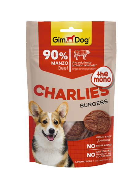 Snack > CHARLIES THE MONO BURGERS MANZO 70GR | GIMBORN
