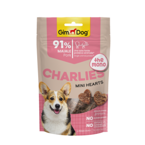 Snack > CHARLIES THE MONO MINI HEARTS MAIALE 70GR | GIMBORN