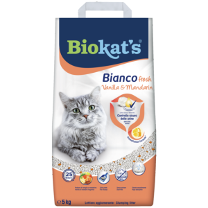 Lettiere agglomeranti > biokat's BIANCO FRESH VANIGLIA&MANDARINO 5KG | GIMBORN