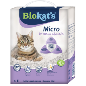 Lettiere agglomeranti > BIOKAT'S MICRO BIANCO CLASSIC 6LT | GIMBORN