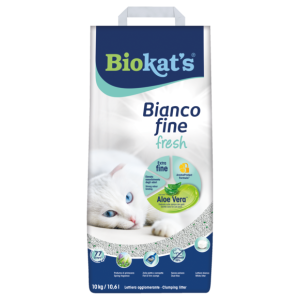 Clumping litters > Biokat's* Bianco fine fresh with Aloe Vera** 10KG | GIMBORN