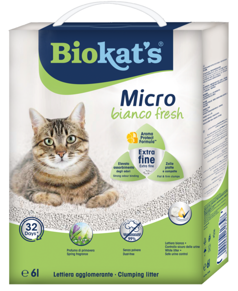 Lettiere agglomeranti > BIOKAT'S MICRO BIANCO FRESH 6LT | GIMBORN