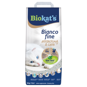 Lettiere agglomeranti > Biokat's* Bianco fine attracting & care con Aloe Vera** 10KG | GIMBORN