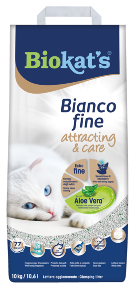 Topaklanan kumlar > Biokat's* Bianco fine attracting & care con Aloe Vera** 10KG | GIMBORN