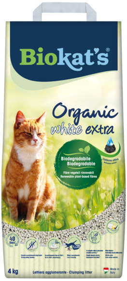 Clumping litters > BIOKAT'S ORGANIC WHITE EXTRA 4KG | GIMBORN