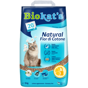 Lettiere agglomeranti > Biokat's Natural Fior di Cotone 5KG | GIMBORN