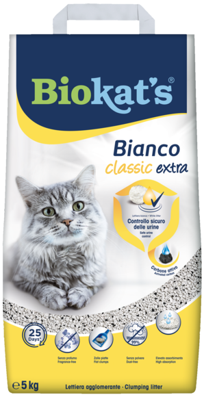 Topaklanan kumlar > Biokat's Bianco Classic Extra 5 KG | GIMBORN