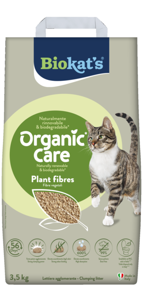 Clumping litters > Biokat's* Organic Care Plant fibres 3.5 kg | GIMBORN