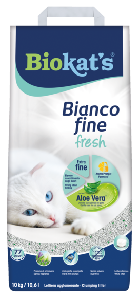 Topaklanan kumlar > Biokat's* Bianco fine fresh con Aloe Vera** 10KG | GIMBORN